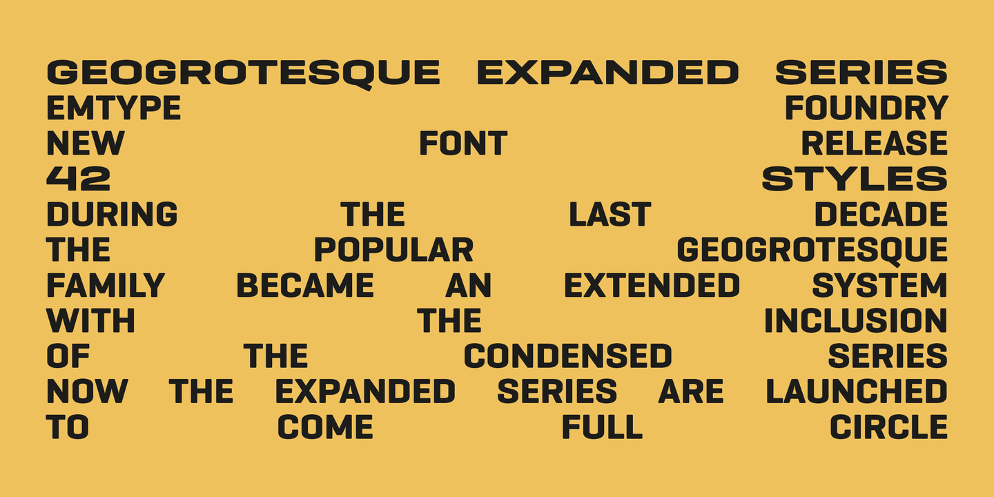Пример шрифта Geogrotesque Expanded Exp Medium Italic